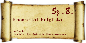Szoboszlai Brigitta névjegykártya